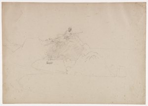 ユリシーズと彼の仲間たちが湾に到着したきちんとしたポリフェムス洞窟、1842年 作： Thomas Cole